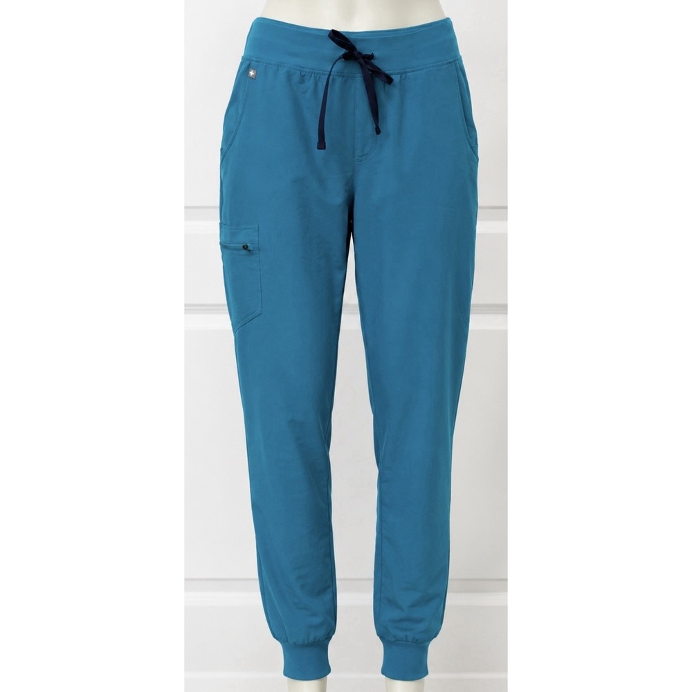 FIGS Women's NEW Zamora Jogger Scrub Pants Bottoms Medium M Teal Blue Green